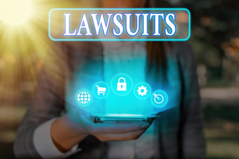 Text sign showing Lawsuits. Conceptual photo a claim or dispute brought to a law court for adjudication.