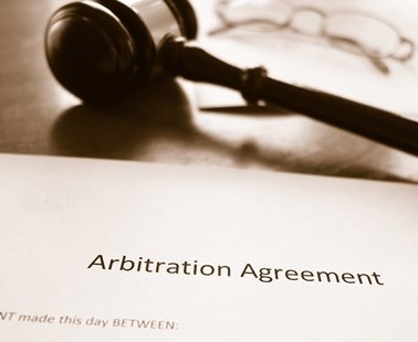 Gavel over arbitration agreement