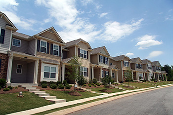 Townhomes in a row