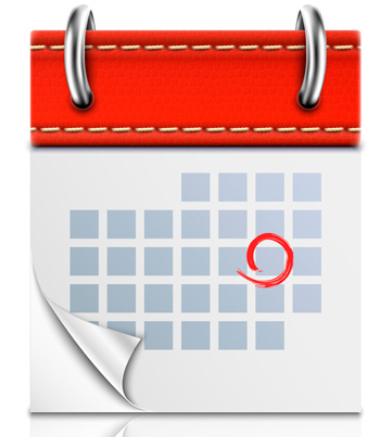 Calendar date circled