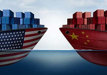 United States and China cargo ships