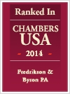 Fredrikson & Byron, P.A. Chambers Ranked