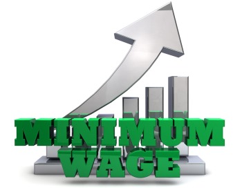 Minnimum wage arrow pointed up