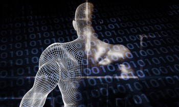 Abstract Wireframe Man
