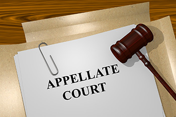 Appellate Court file with gavel