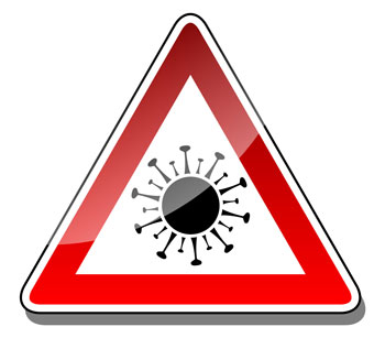 Coronavirus warning sign