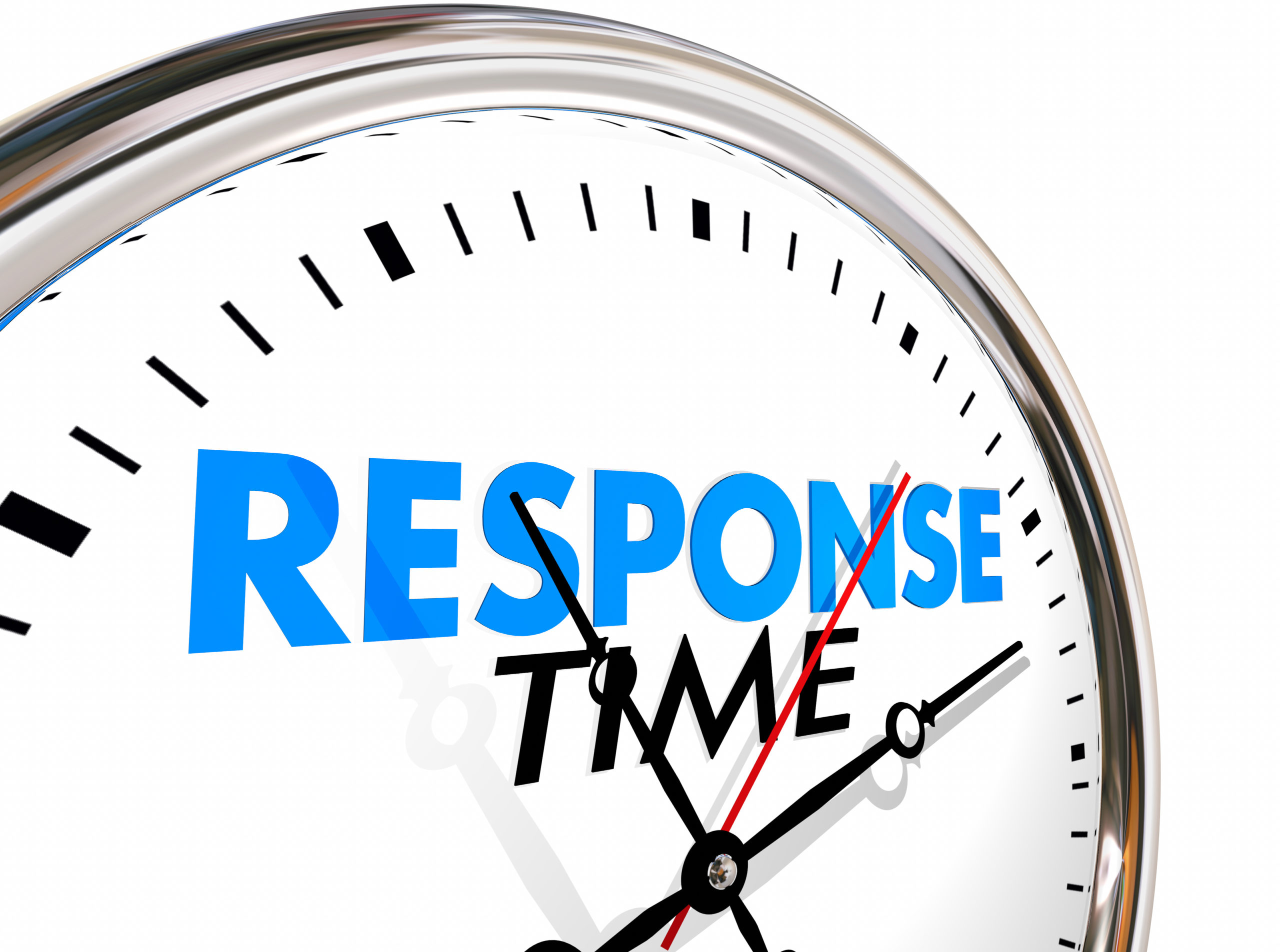 Response Time Clock Fast Speed Service Attention 3d Illustration