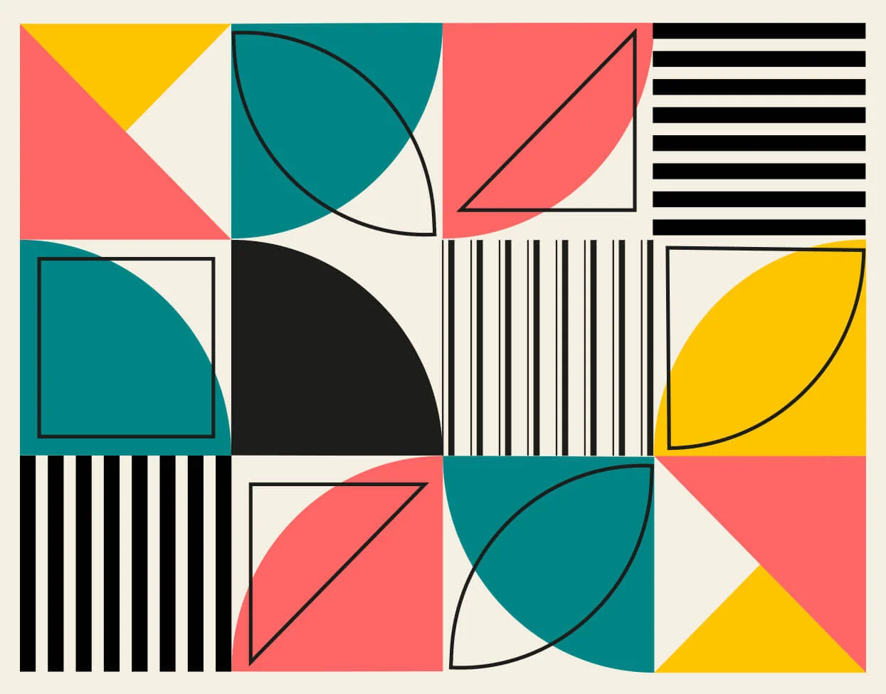 Muted shapes in harmony