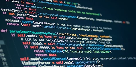 Computer screen filled with code